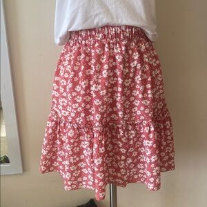 Floral Print Ruffle Skirt 💗